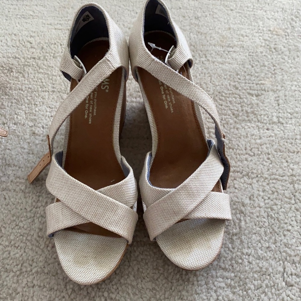 Toms cork wedges